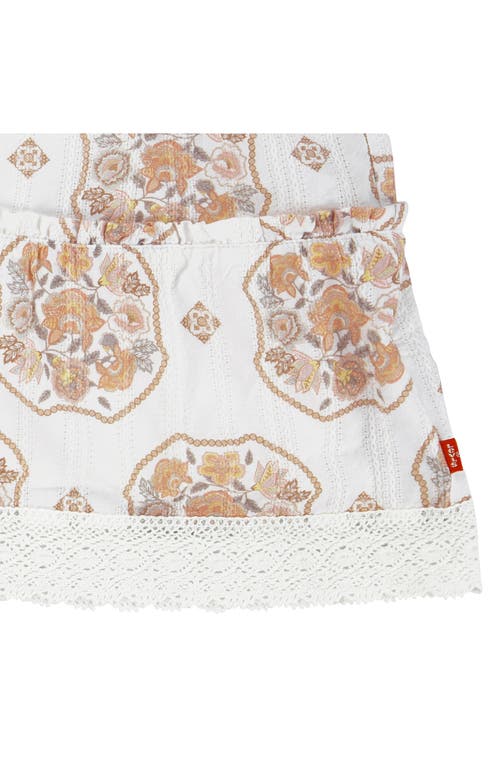 Shop Levi's® Kids' Button Front Tiered Dress In Gardenia