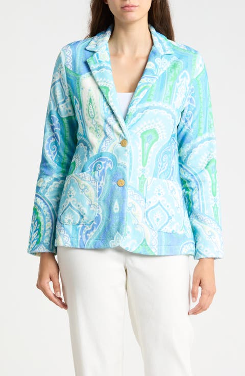Jada Terry Cotton Two Button Blazer
