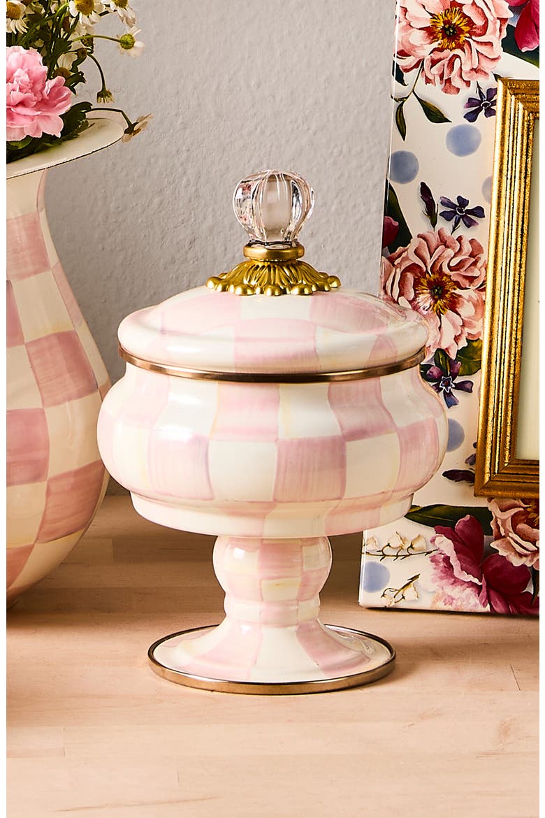 Rosy Check Enameled Steel Curiosity Pot, Alternate, color, ROSY