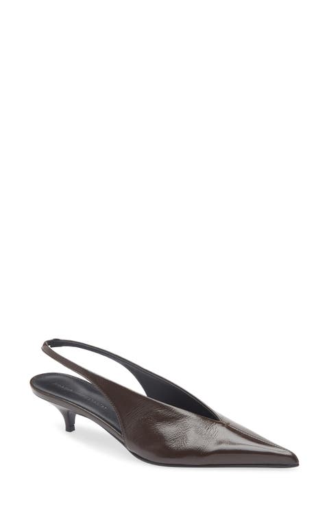 Slash Pointed Toe Slingback Pump (Women)