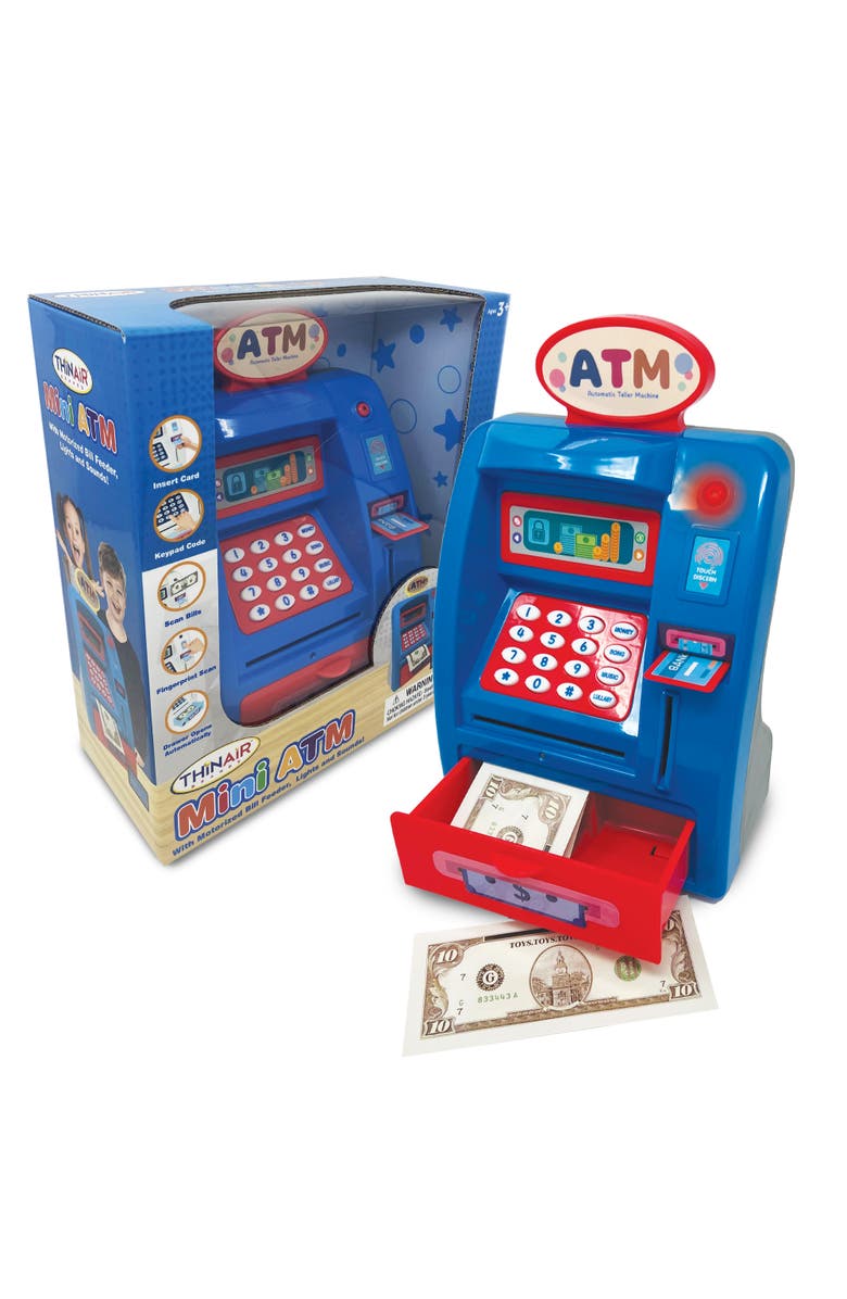 Playful Minds Mini Atm Piggy Bank, Kids 3+, Main, color, Multicolored