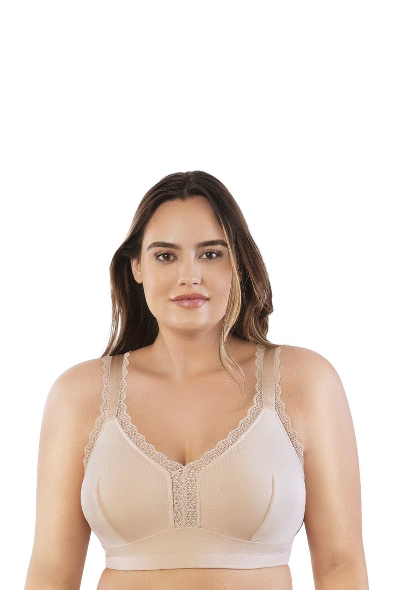 Dalis Wire-Free Bralette, Alternate, color, Bare