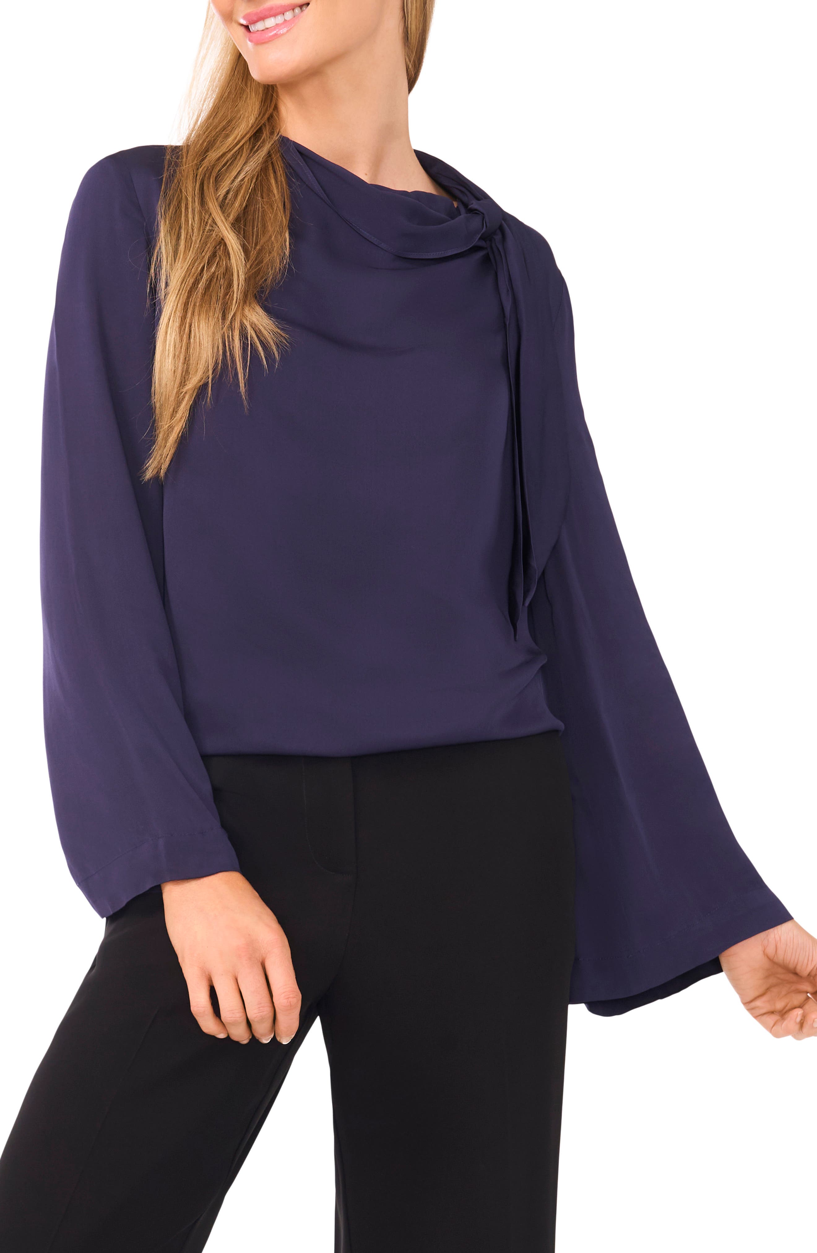 Flowy Long Sleeve Georgette Top - image 3
