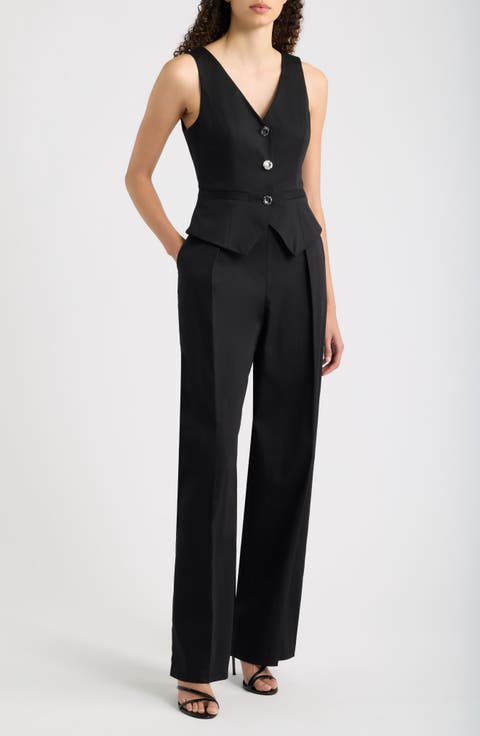 Matias Sleeveless Stretch Cotton Jumpsuit
