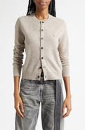 Acne Studios Face Patch Wool & Yak Hair Cardigan