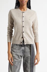 Acne Studios Face Patch Wool & Yak Hair Cardigan