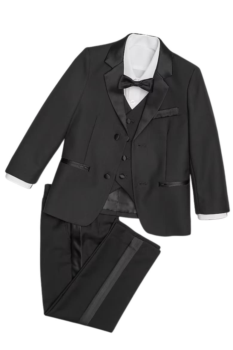 Kids' 007 5-Piece Slim Fit Tuxedo, Main, color, Black