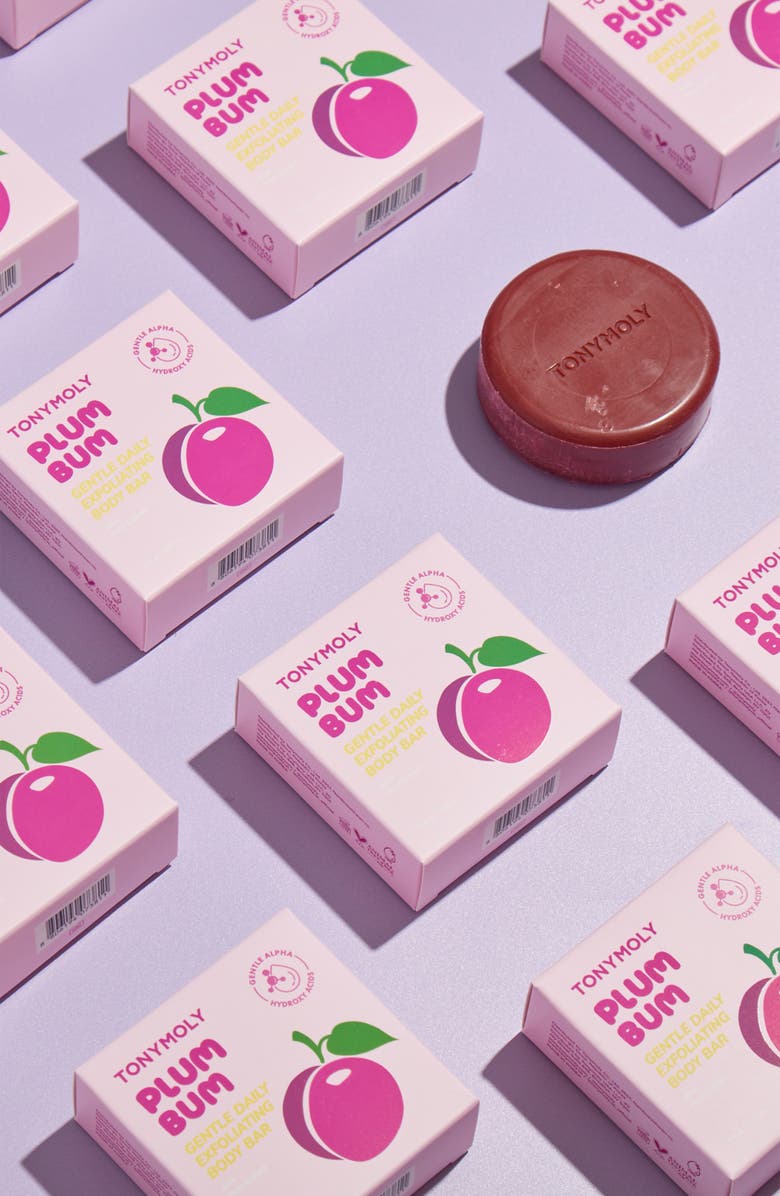 TONYMOLY Plum Bum Gentle Daily Body Exfoliating Bar, Alternate, color, Pink
