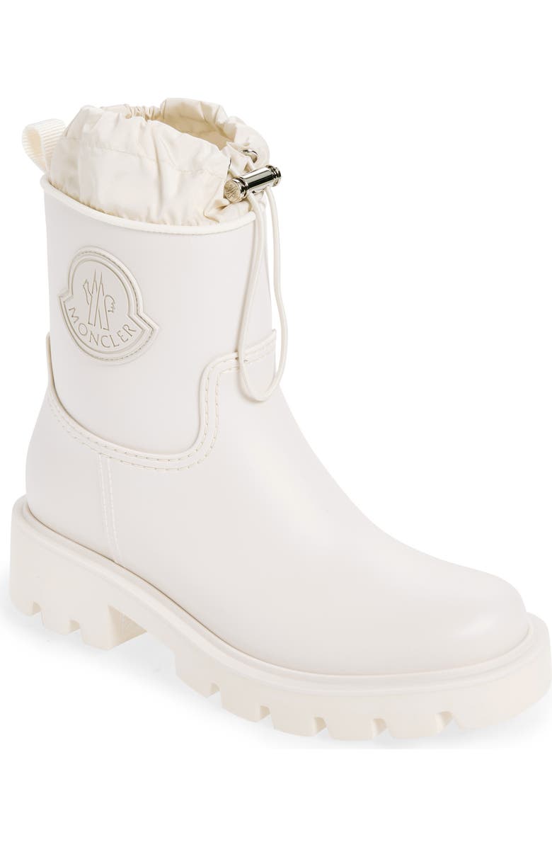 Moncler Kickstream Waterproof Rain Boot, Main, color, White