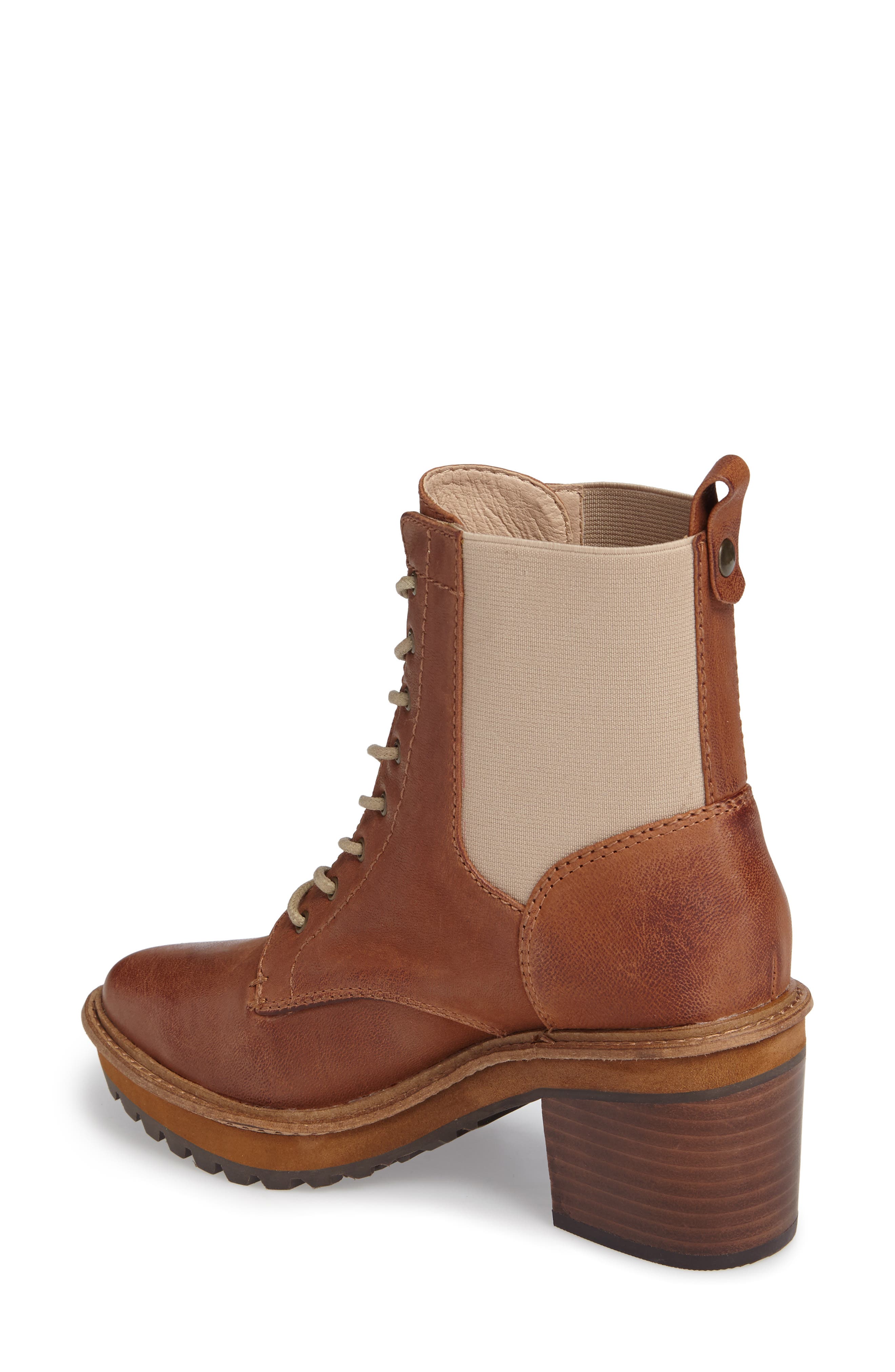 Parkway Lace-Up Bootie, Alternate, color, CHESTNUT/ GINGER