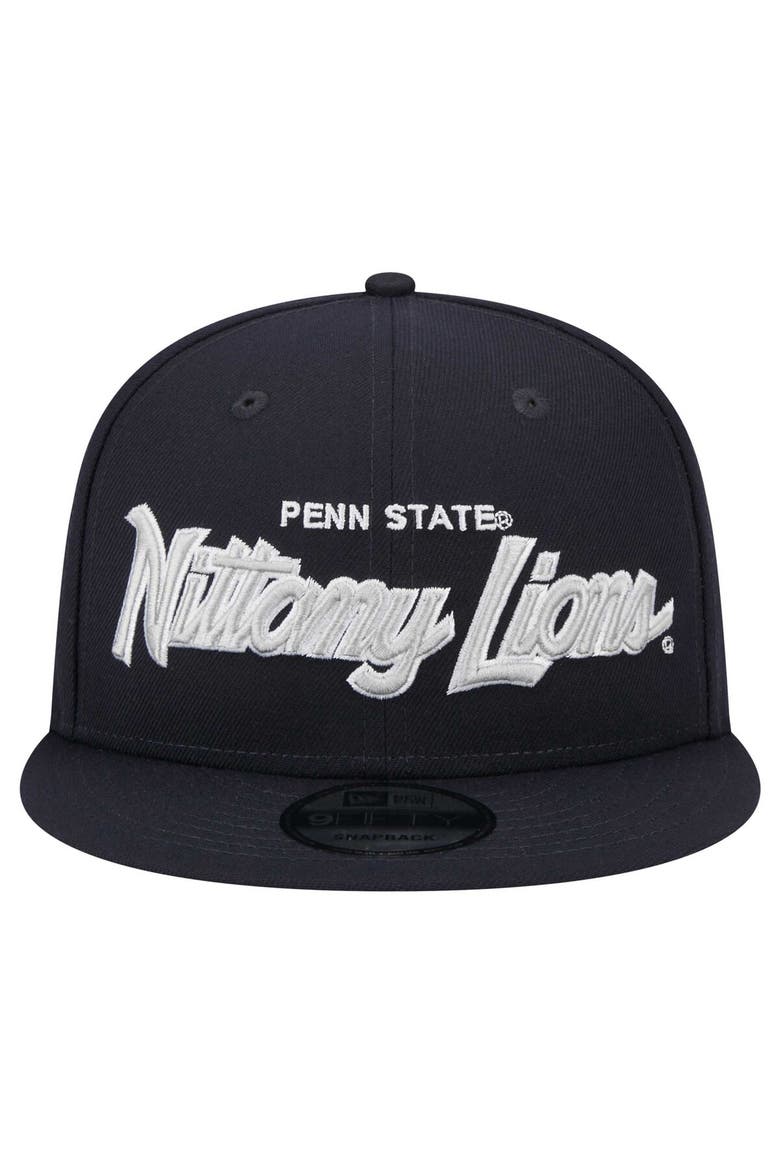 Men's New Era Navy Penn State Nittany Lions Team Script 9FIFTY Snapback Hat, Alternate, color, Navy