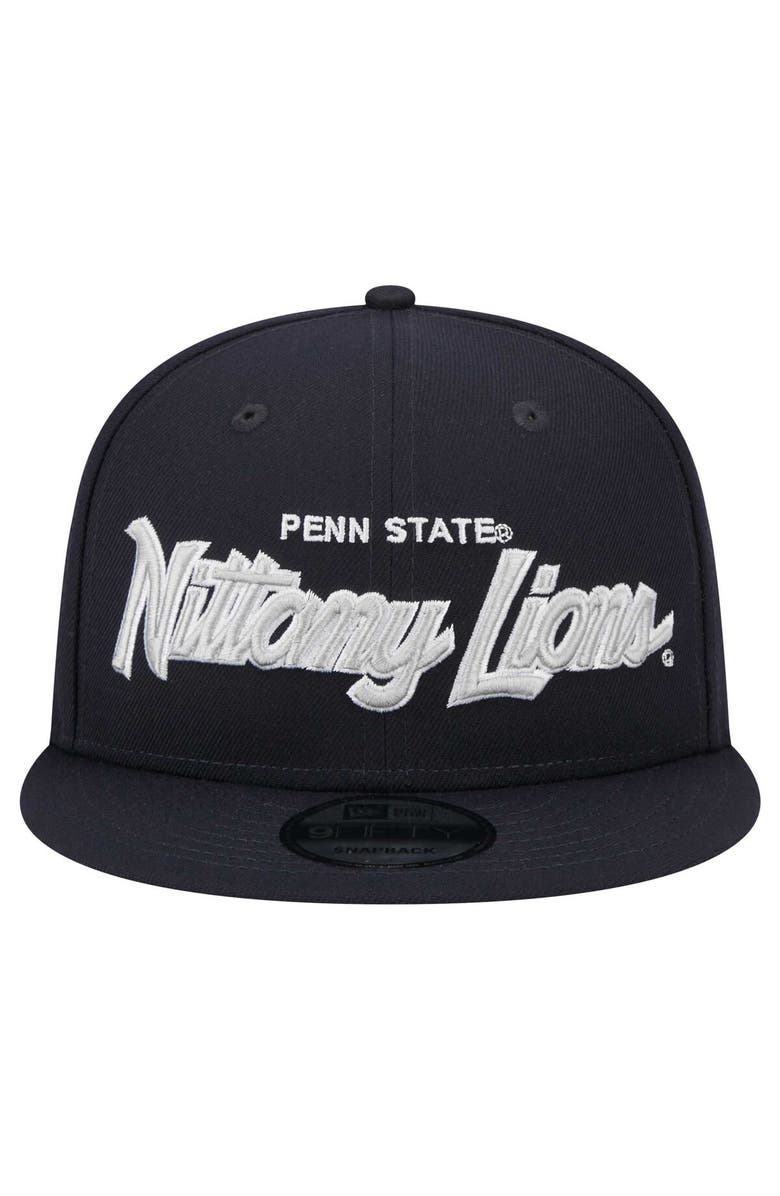 New Era Men's New Era Navy Penn State Nittany Lions Team Script 9FIFTY Snapback Hat, Alternate, color, 