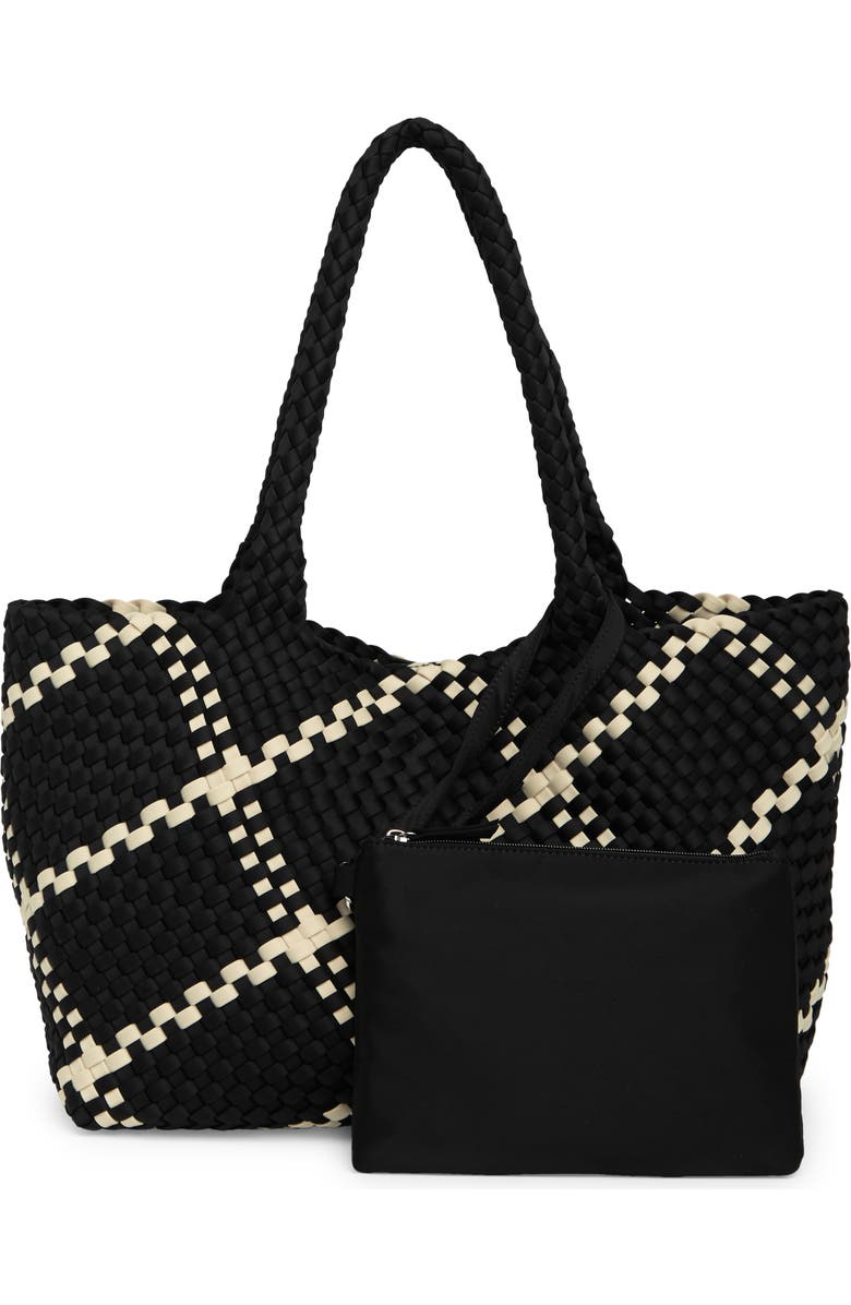 BCBG Woven Large Tote Bag & Pouch Set, Alternate, color,