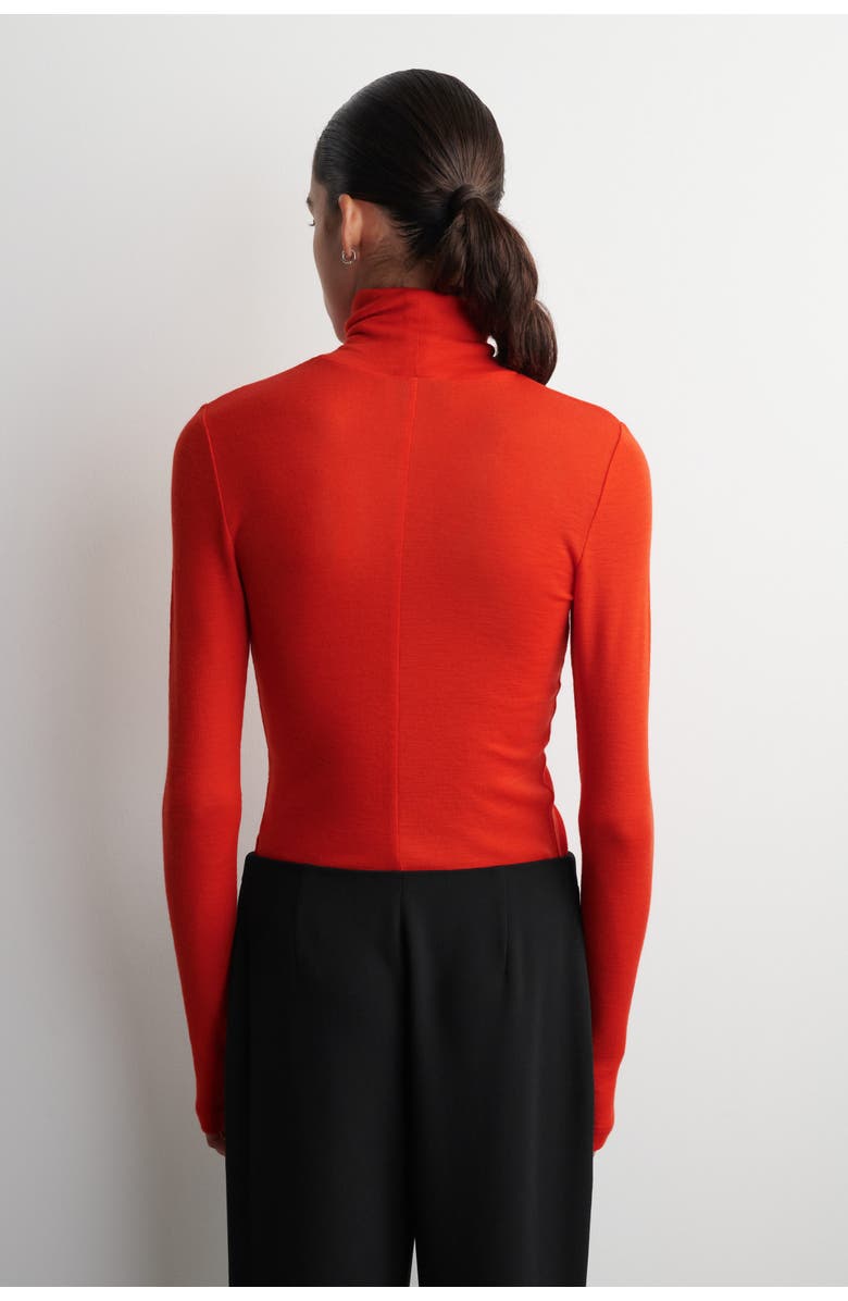 COS Wool Turtleneck Top, Alternate, color, Orange