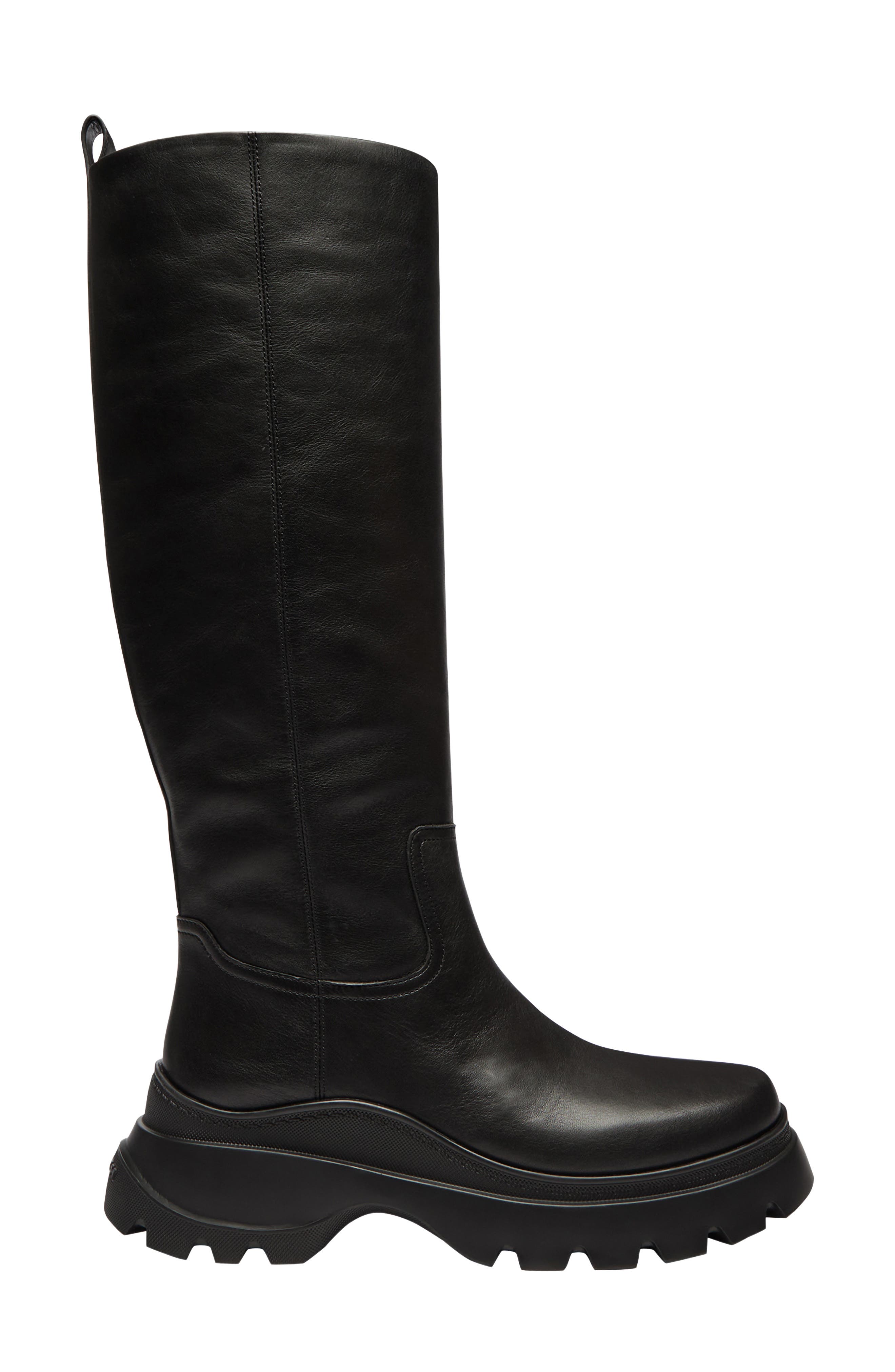 Tall Sport Leather Boot, Alternate, color, BLACK