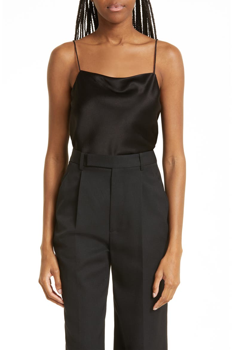 Harmony Satin Camisole, Main, color, BLACK