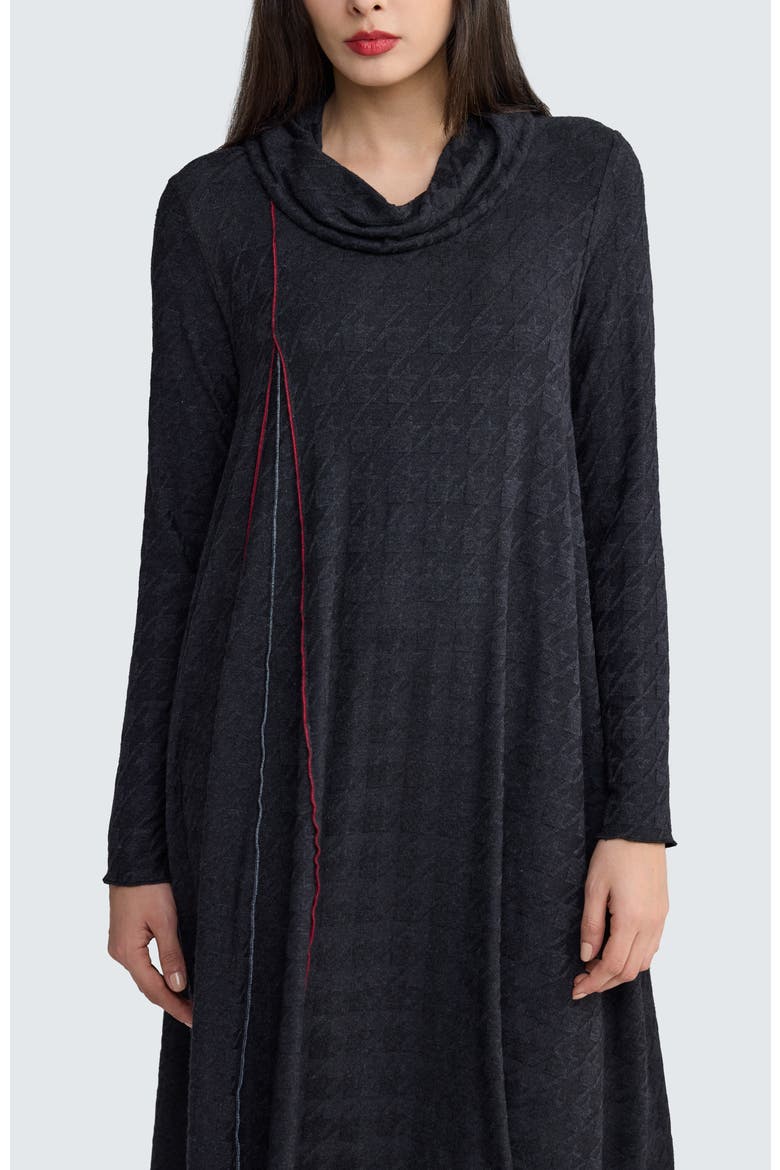 Lirien Asymmetrical Dress, Alternate, color, Coalblack Red