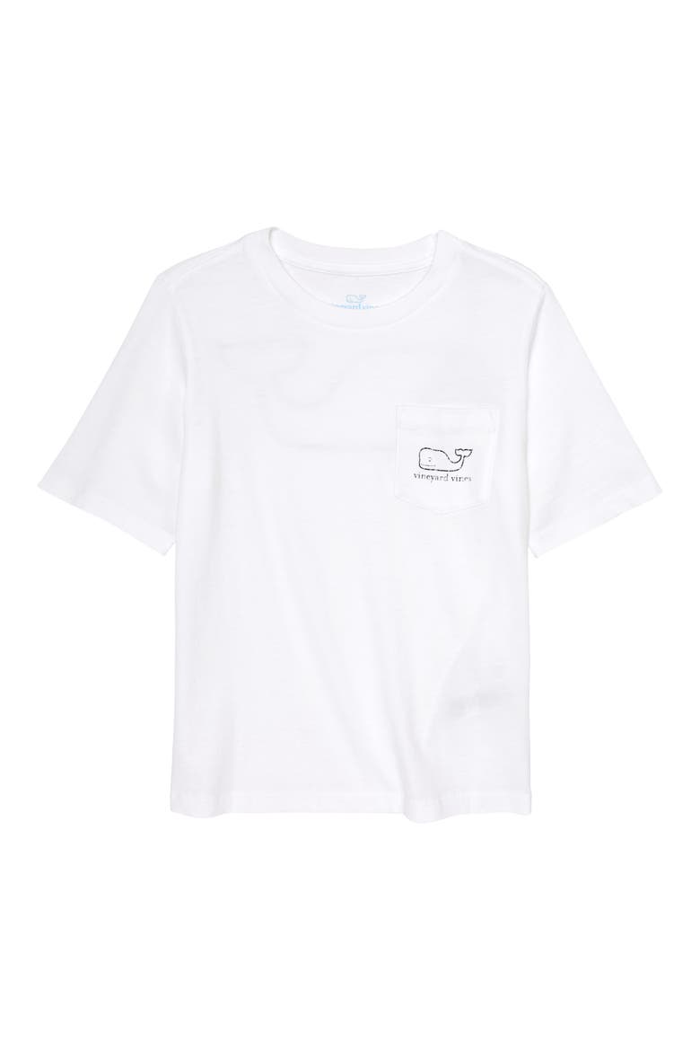 Kids' Whale Logo Pocket Graphic T-Shirt, Main, color, WHITE CAP
