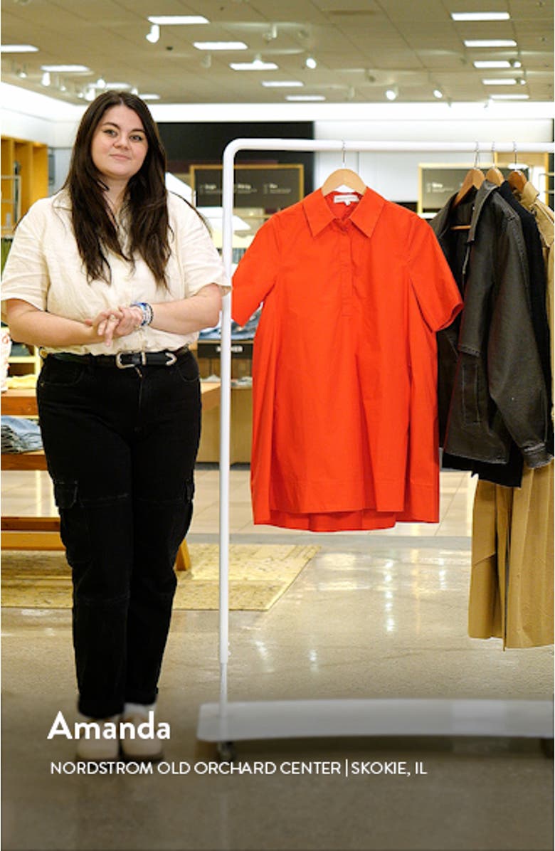 Trapeze Cotton Shirtdress, sales video thumbnail