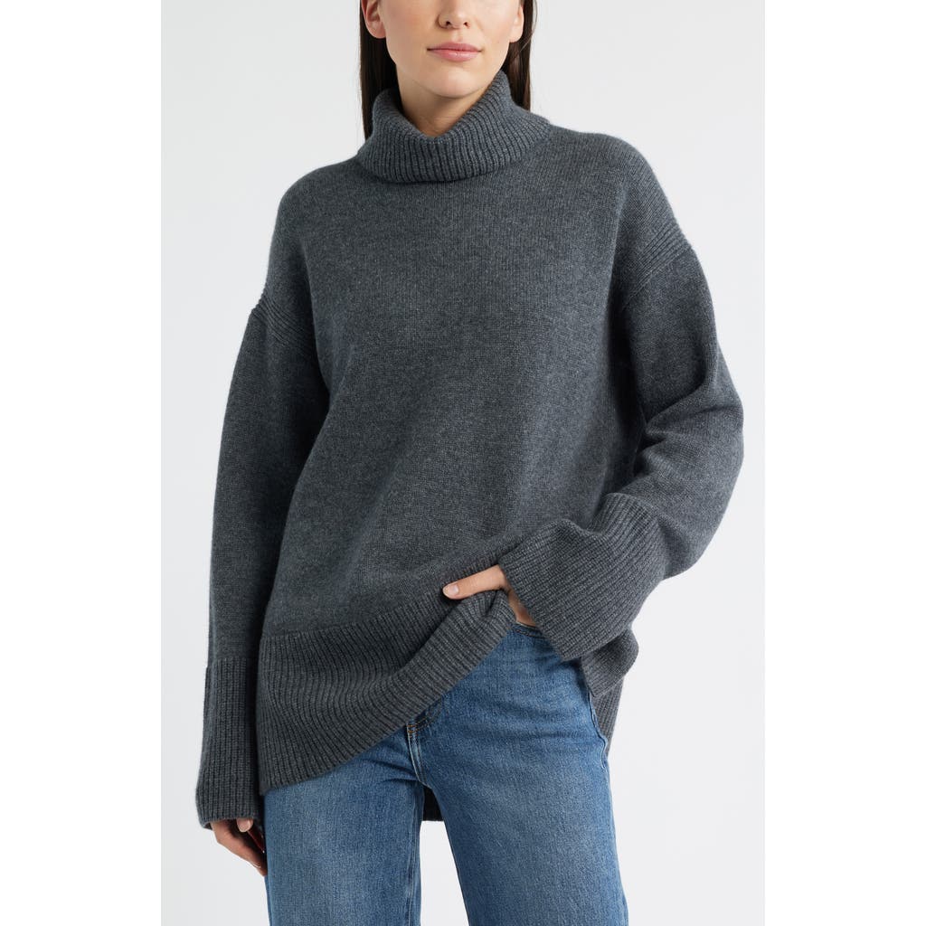 Nordstrom Wool & Cashmere Turtleneck Sweater In Gray