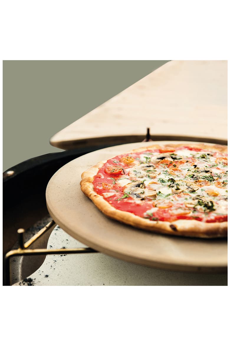 Leo Pizza Stone & Pizza Cutter 2-Piece Set, Alternate, color, BEIGE MULTI