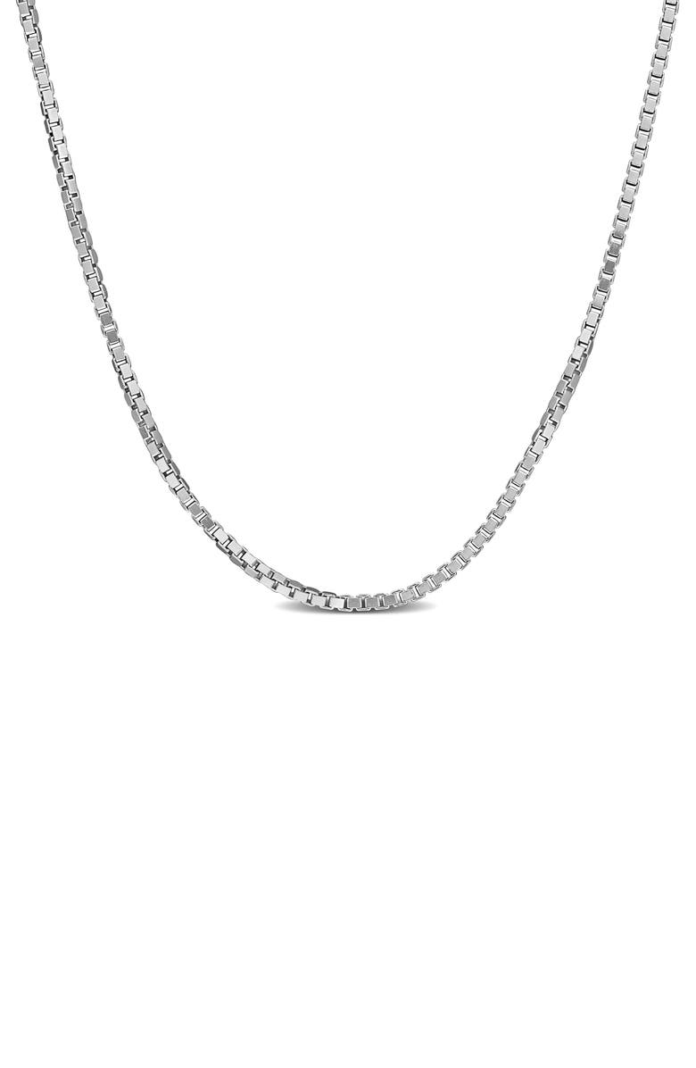 DELMAR Box Link Chain Necklace, 0.80mm, Main, color,