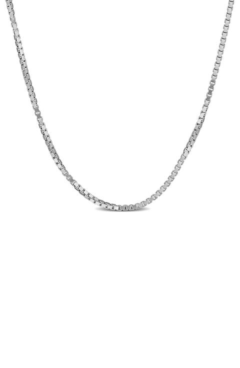 Box Link Chain Necklace, 0.80mm