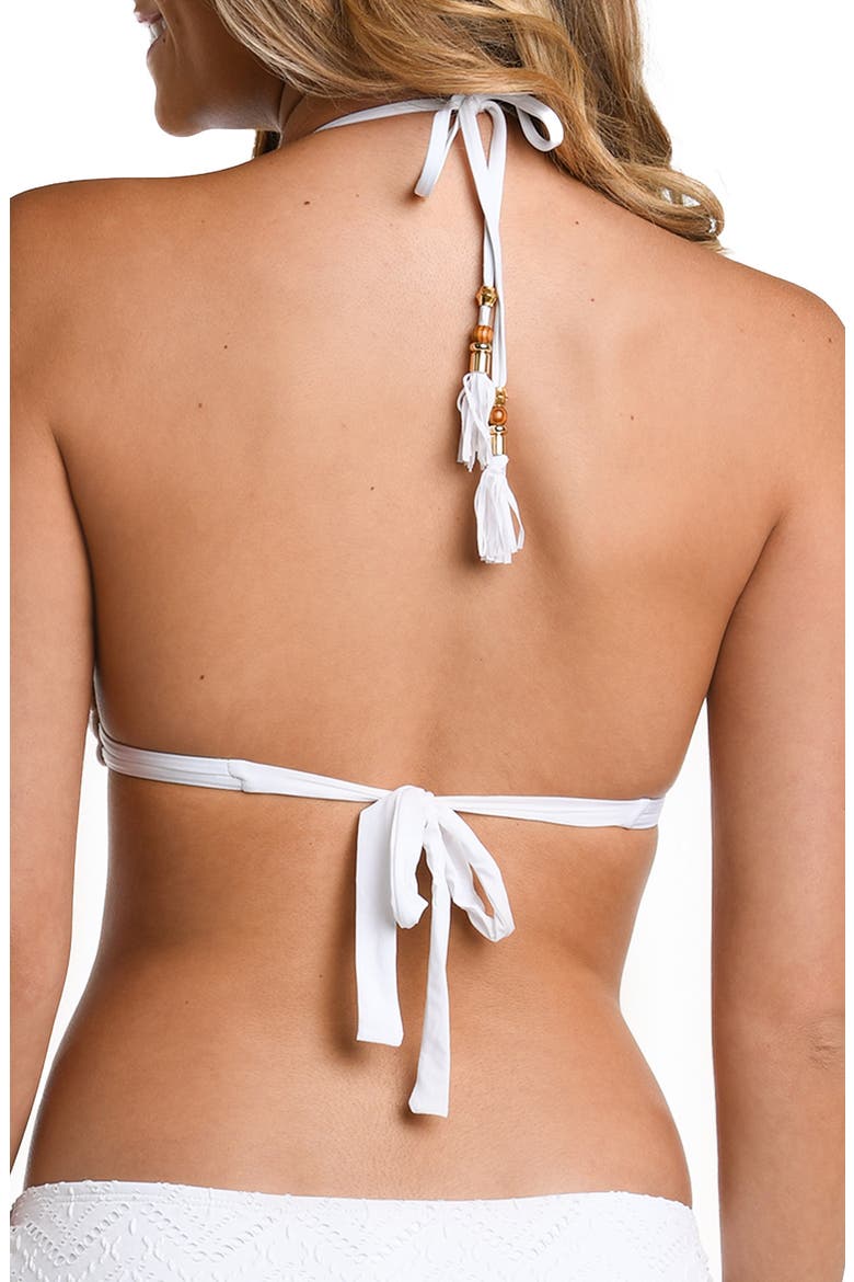 Salt Halter Neck Bikini Top, Alternate, color, WHITE