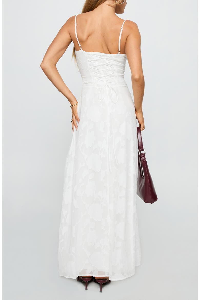 Kosetta Floral Burnout Maxi Dress, Alternate, color, WHITE