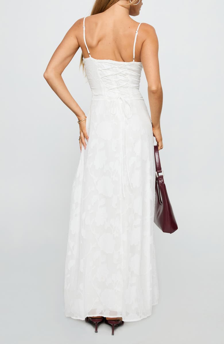 Princess Polly Kosetta Floral Burnout Maxi Dress, Alternate, color, White