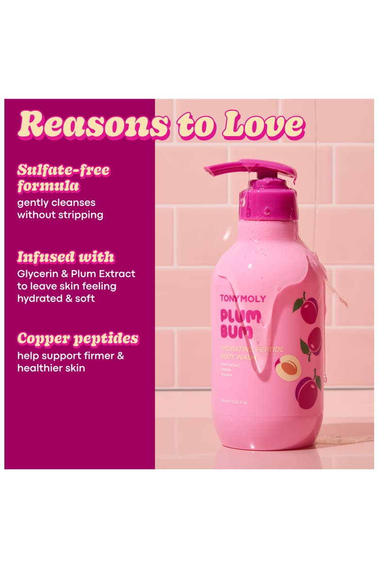 Plum Bum Hydrating Peptide Body Wash, Alternate, color, PINK