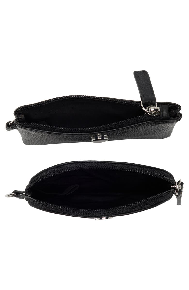MUNDI SMALL LEATHER GOODS Kelly Wristlet & Coin Pouch, Alternate, color, Black