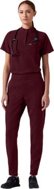 JAANUU Savi Women's 1-Pocket Classic Banded Collar Scrub Top