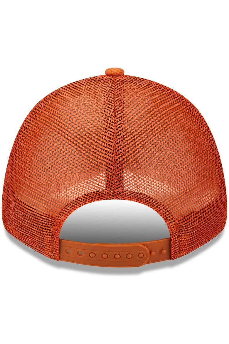 Women's New Era Burnt Orange Texas Longhorns 9FORTY Logo Spark Trucker Snapback Hat, Alternate, color, Burnt Orange