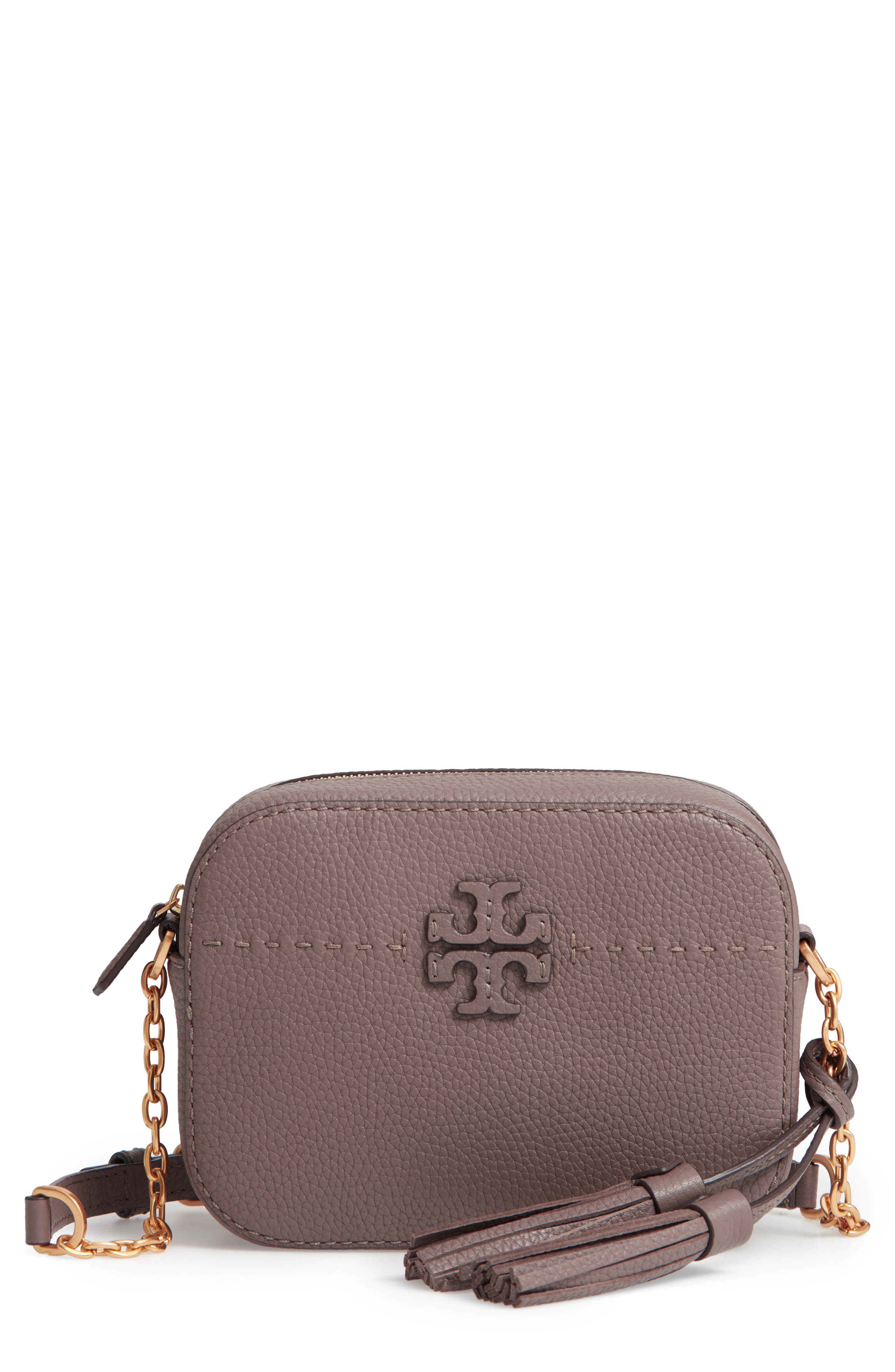McGraw Leather Camera Bag, Main, color, SILVER MAPLE