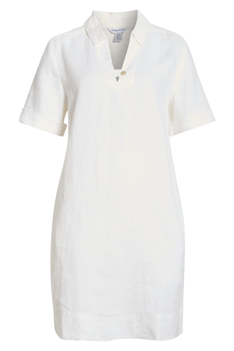 Two Palms Linen Dress, Alternate, color, WHITE