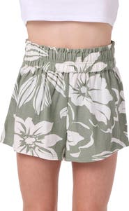 O'Neill Kids' Gabi Floral Smocked Waist Shorts