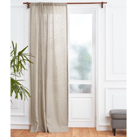 Linen Curtain Single Panel with Rod Pocket