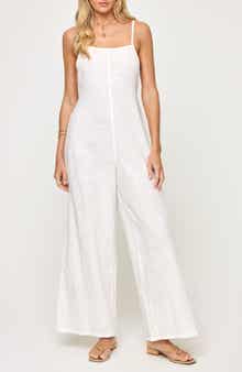LSPACE Jaida Open Back Cotton Cover-Up Jumpsuit