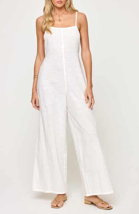 LSPACE Jaida Open Back Cotton Cover-Up Jumpsuit