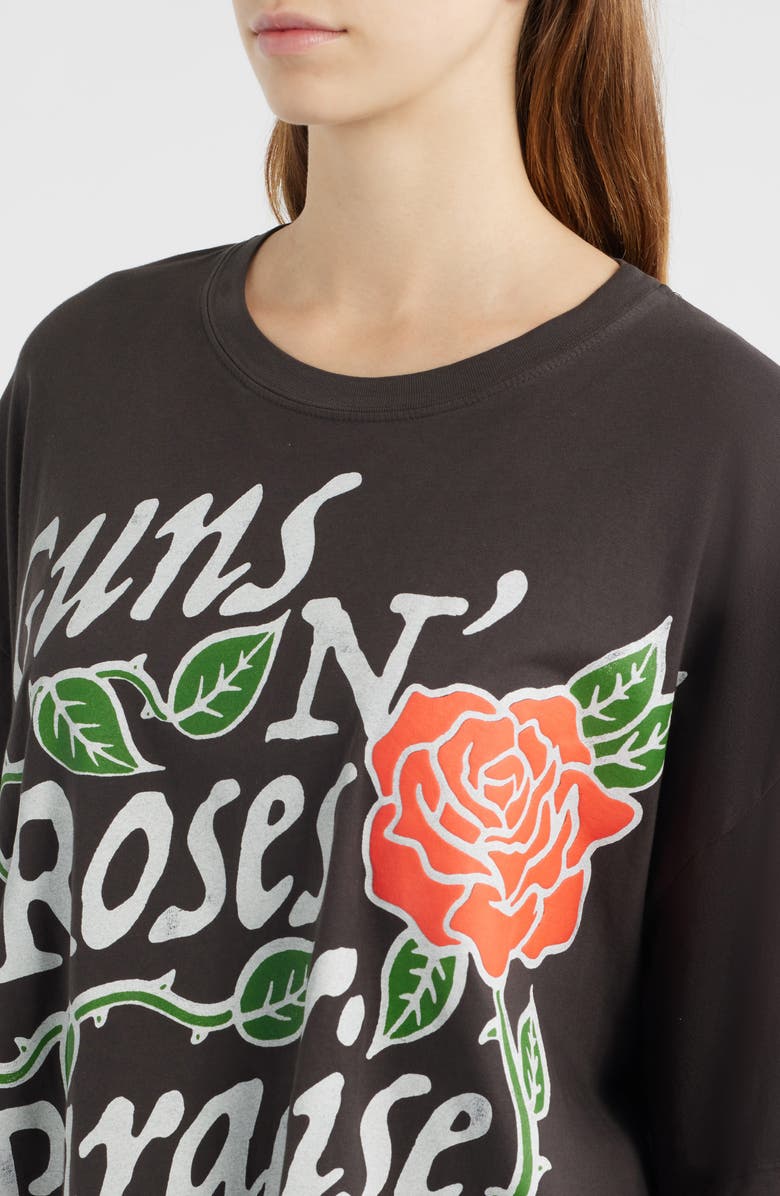 Daydreamer Guns N' Roses Paradise City Cotton Graphic T-Shirt, Alternate, color, Washed Black