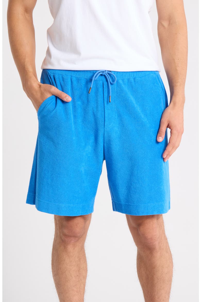 Cotton French Terry Shorts, Main, color, CLASSIC BLUE