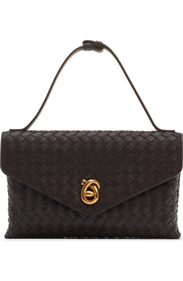 Bottega Veneta Knot Lock Intrecciato Leather Shoulder Bag, Alternate, color,