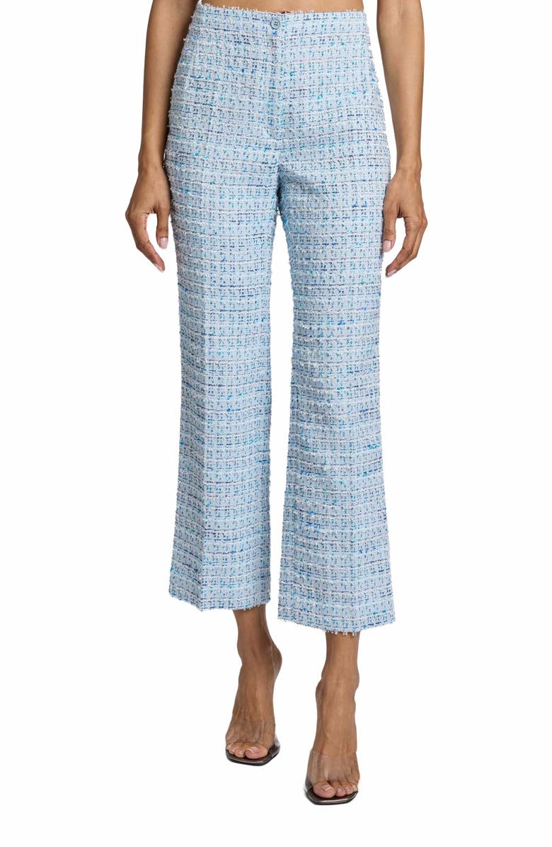 Santorelli ROMA Straight Leg Ankle Pant in Modern Tweed, Alternate, color,