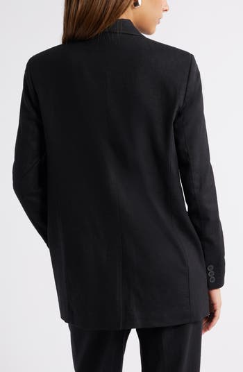 Everyday One-Button Linen Blend Blazer