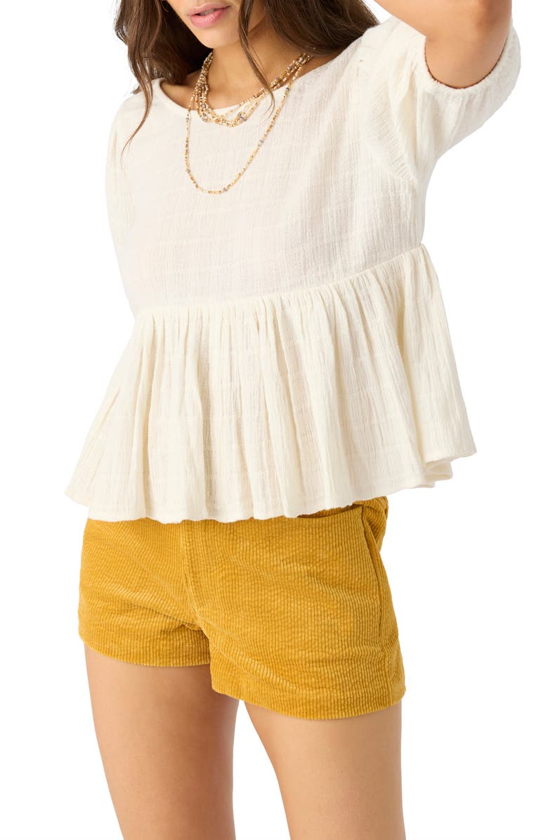 O'Neill Janette Open Back Cotton Gauze Top, Alternate, color, 