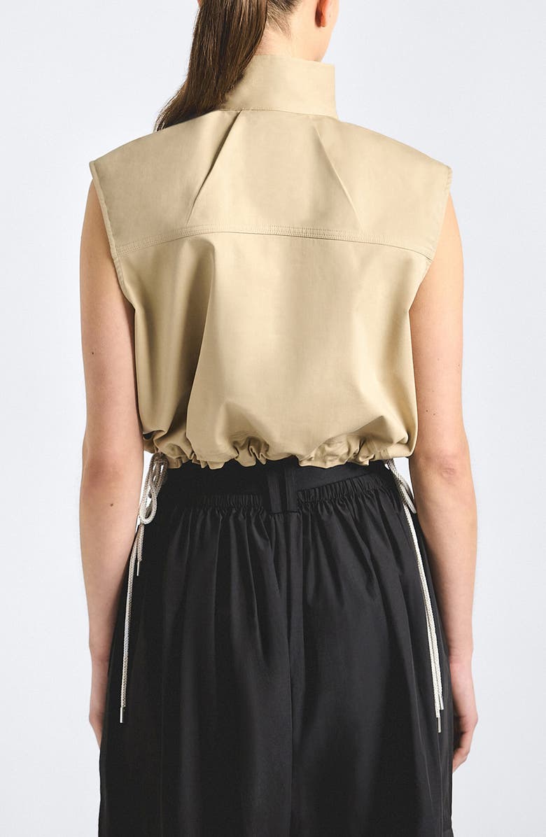 Derek Lam 10 Crosby Solara Stretch Sleeveless Anorak Top, Alternate, color, Safari