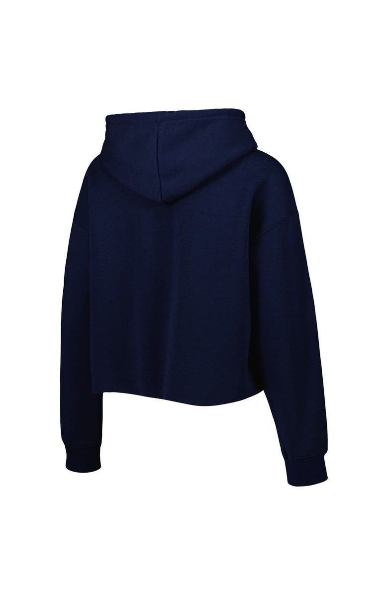 CUCE Women's Cuce Navy Tennessee Titans Crystal Logo Cropped Pullover Hoodie, Alternate, color, Navy