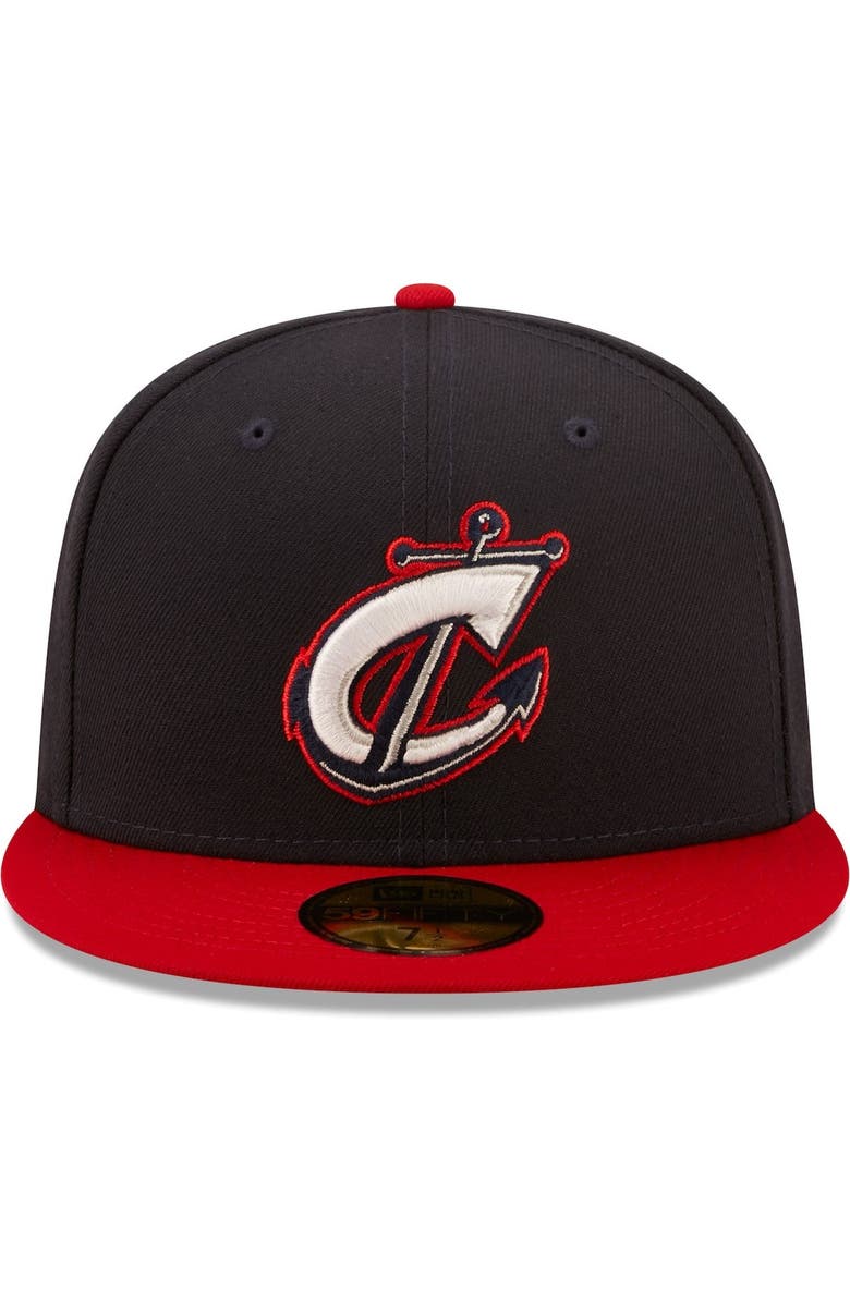 New Era Men's New Era Navy Columbus Clippers Authentic Collection 59FIFTY Fitted Hat, Alternate, color, Navy