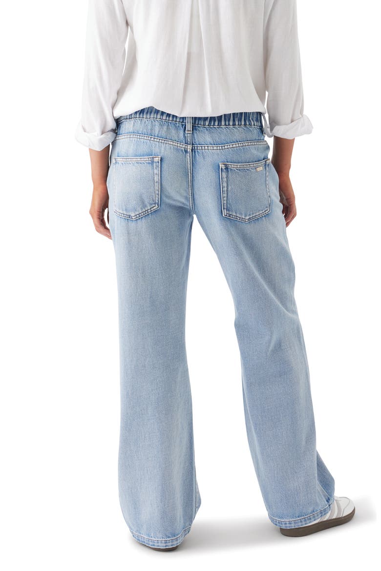 Billie Elastic Wide Leg Maternity Jeans, Alternate, color, Light Wash